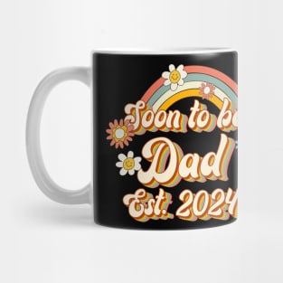 Soon To Be Dad Est. 2024 Family 60s 70s Hippie Costume Mug